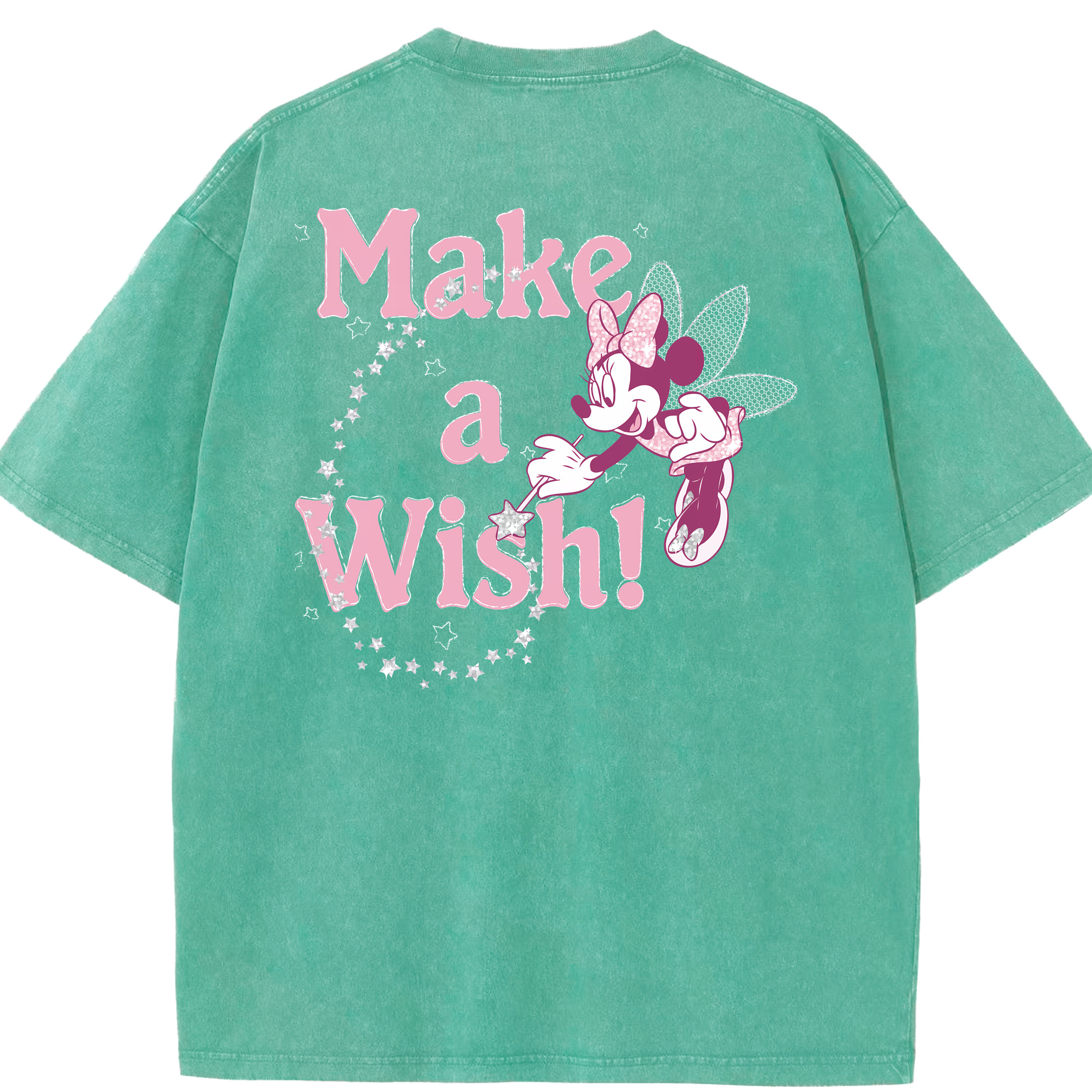 （画像用） ミッキーマウス Mickey Mouse 綿100% ヴィンテージ風 半袖Tシャツ（背面プリント）
